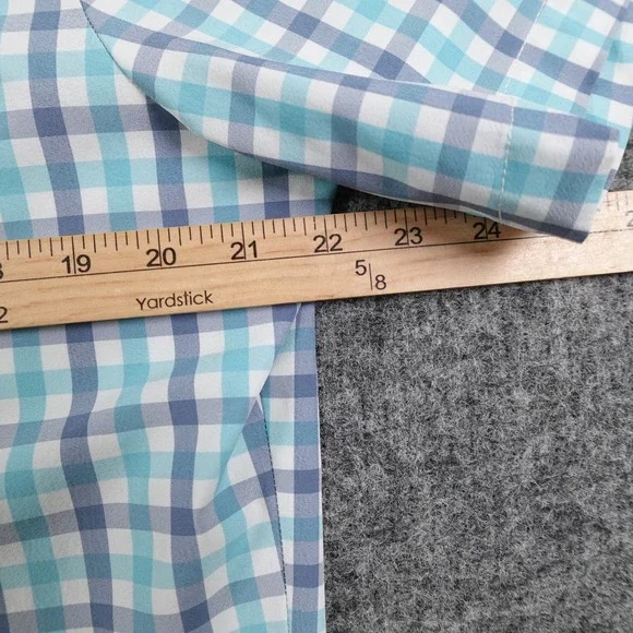 Mizzen+Main Shirt Mens Medium Plaid Leeward Trim Fit Button Down Summer Casual‎ - Picture 9 of 9